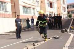 贵州月亮田矿开展消防技能比武