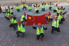 为遵化民生工程助力，建设者国庆施工忙