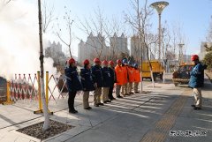 龙唐群力供热分公司开展一级管网漏泄应急演练