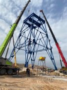 中煤三建二十九处完成首例Ⅵ型井架主体吊装