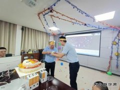 中铁五局合肥地铁2号线项目部为31名职工举办集体生日